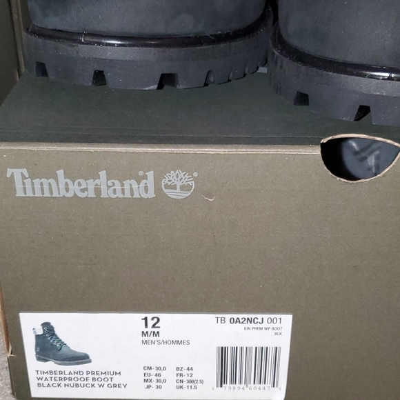 Timberland Premium Waterproof Boot Black Nubuck - Picture 6 of 7